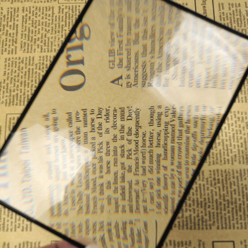 Lente de Cristal de lectura con aumento, 180x120mm, hoja de lupa plana A5 de PVC, X3, Página de Libro de aumento