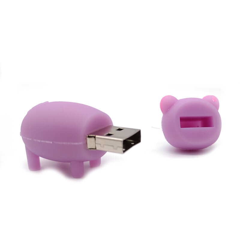 Clé usb «Lovely pig», support à mémoire de 4gb 8gb 16gb 32gb 64gb, disque amovible de dessin animé, cochon u, capacité réelle