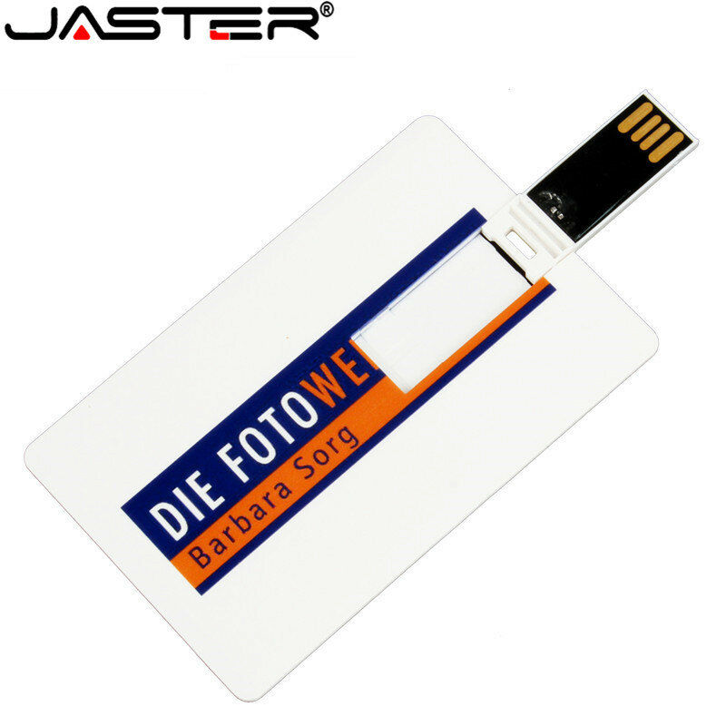 JASTER usb عصا مخصص الأبيض بطاقة usb 2.0 فلاش حملة القلم 4-32GB ل شركة هدية الموسيقى ألبوم (أكثر من 10 قطعة شحن شعار)