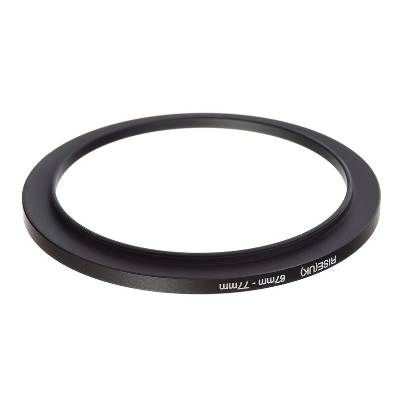 Oryginalny RISE (UK) 67mm-77mm 67-77mm 67 do 77 pierścień redukcyjny adapter do filtra czarny