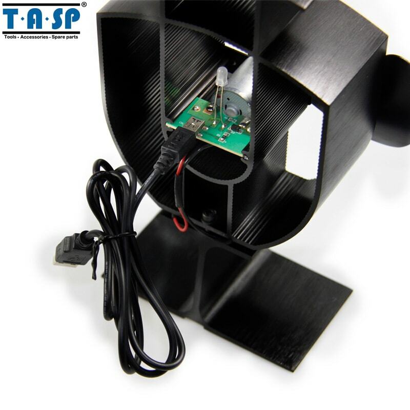 TASP-ventilador de estufa ecológico multifuncional de 6 "y 150mm, miniventilador USB para chimenea de leña, alimentado por calor