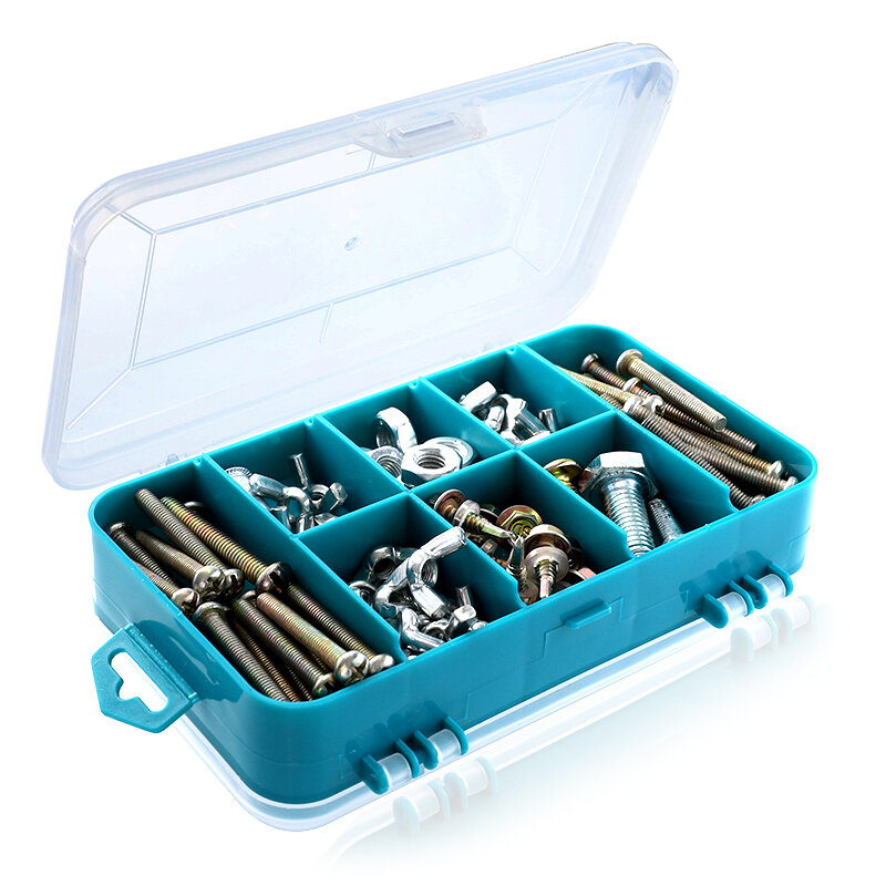 Прозрачный ящик для инструментов, двухсторонний пластиковый ящик для инструментов, ящик для хранения инструментов, многофункциональный че...