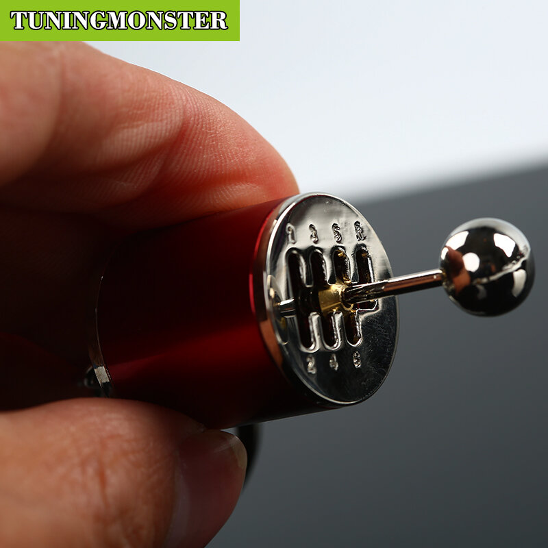 Seis velocidades de transmissão removível engrenagem shift knob caixa de velocidades chaveiro chaveiro chaveiro keyfob mini liga de zinco carro caminhão