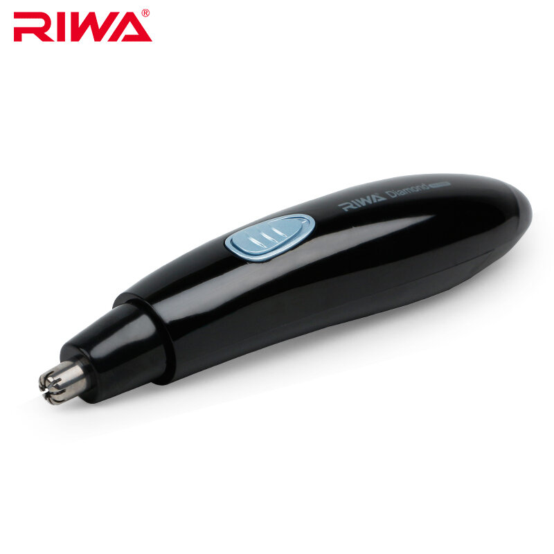 RIWA Nose Trimmer For Men 1XAA Battery Stainless Steel Blade Nose and Ear Trimmer Washable Nose Hair Cutter RA-555B