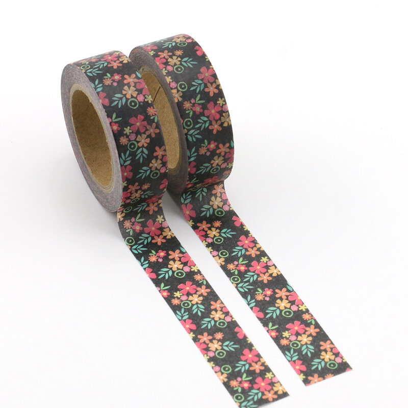 Fitas washi decorativas de pequenas flores, fita adesiva de papel diy para scrapbooking, fitas de 10m, material de escritório e escola, 1 peça