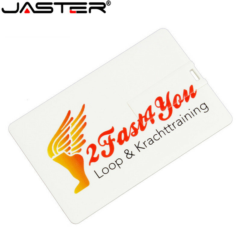 Pen drive usb JASTER, usb 2,0, Tarjeta blanca personalizada, 4-32GB, para regalo de empresa, Álbum de Música (más de 10 Uds. De logotipo gratis)