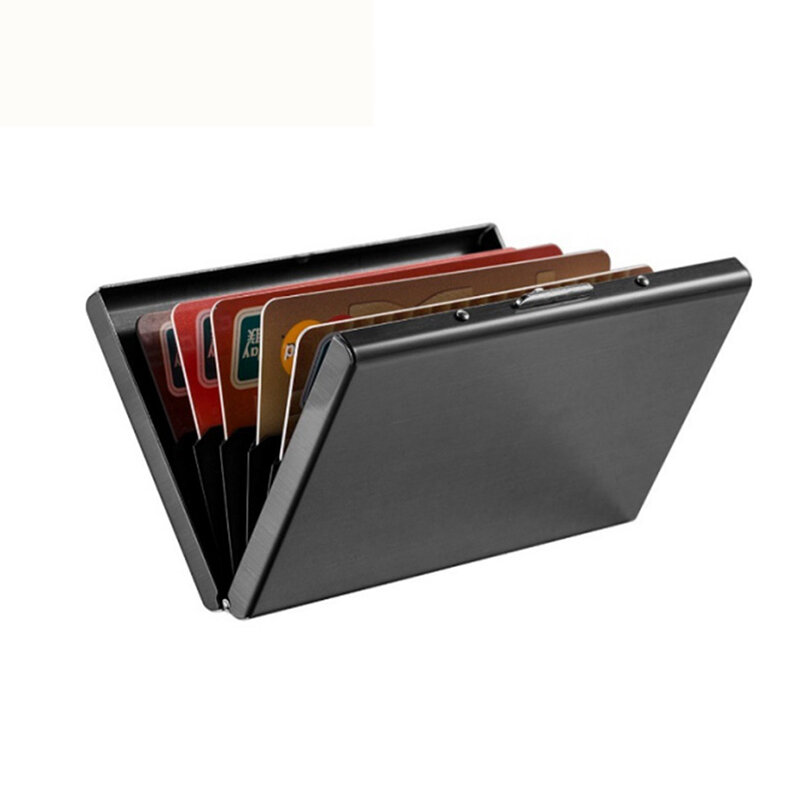 ZOVYVOL Stainless Steel Aluminium Metal Case Box Men Business Credit Card Holder Case Cover women Coin Purse Card  Rfid wallet