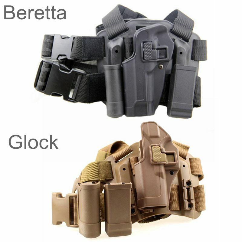 Tactical Glock 17 19 Beretta 92 Leg Holster Military Pistol Thigh Leg Holster Left Hand Glock Accessories Shooting Gun Holster