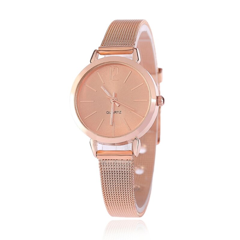 Luksusowe kobiety siatka metalowa zegarek prosty klasyczny zegarek na rękę moda na co dzień dziewczyny zegar bransoletka zegarki kwarcowe damskie Relogio Masculino