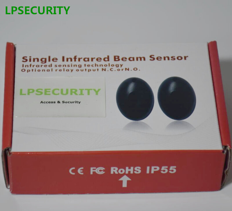 LPSECURITY-fotocélula infrarroja con alarma impermeable, 15m, para puerta y abridor de puerta, barrera, acceso de seguridad