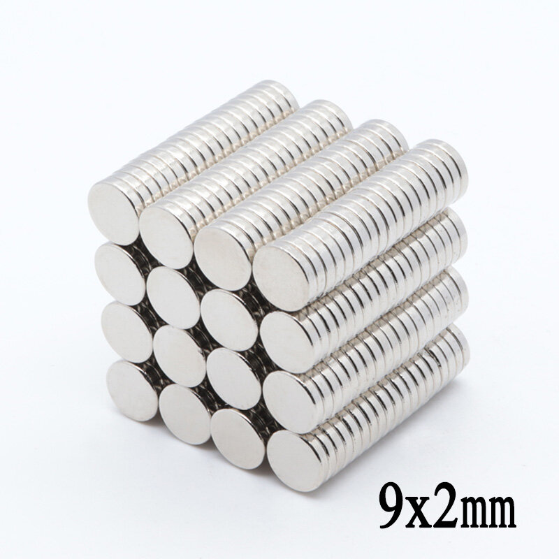 500Pcs 9X2มม.แม่เหล็ก N35แผ่นดิสก์ขนาดเล็กรอบ Super Strong แม่เหล็กแม่เหล็ก9X2มม.ที่มีประสิทธิภาพ rare Earth Neodymium แม่...