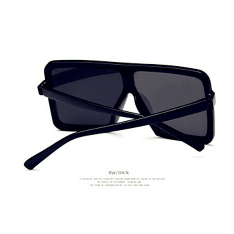 2020 Oversized Vierkante Zonnebril Vrouwen Luxe Merk Mode Platte Top Kleurrijke Clear Lens Zonnebril Vintage Mannen Gafas Bril