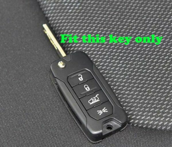 Siliconen Rubber Auto Sleutelhanger Case Cover Voor Jeep Renegade Hard Staal 2016 Flip Vouwen Afstandsbediening 4 Knop Sleutel Te Beschermen shell