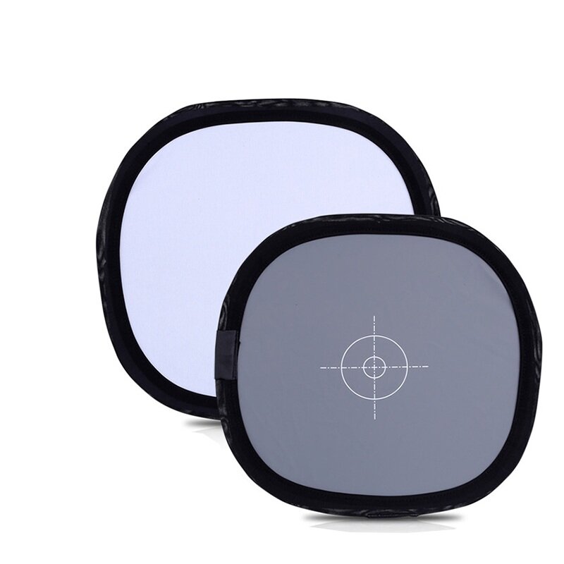Lightdow – réflecteur de carte grise pliable, 12 pouces, 30cm, 18%, planche de mise au point à Double Face, Balance des blancs, avec sac de transport