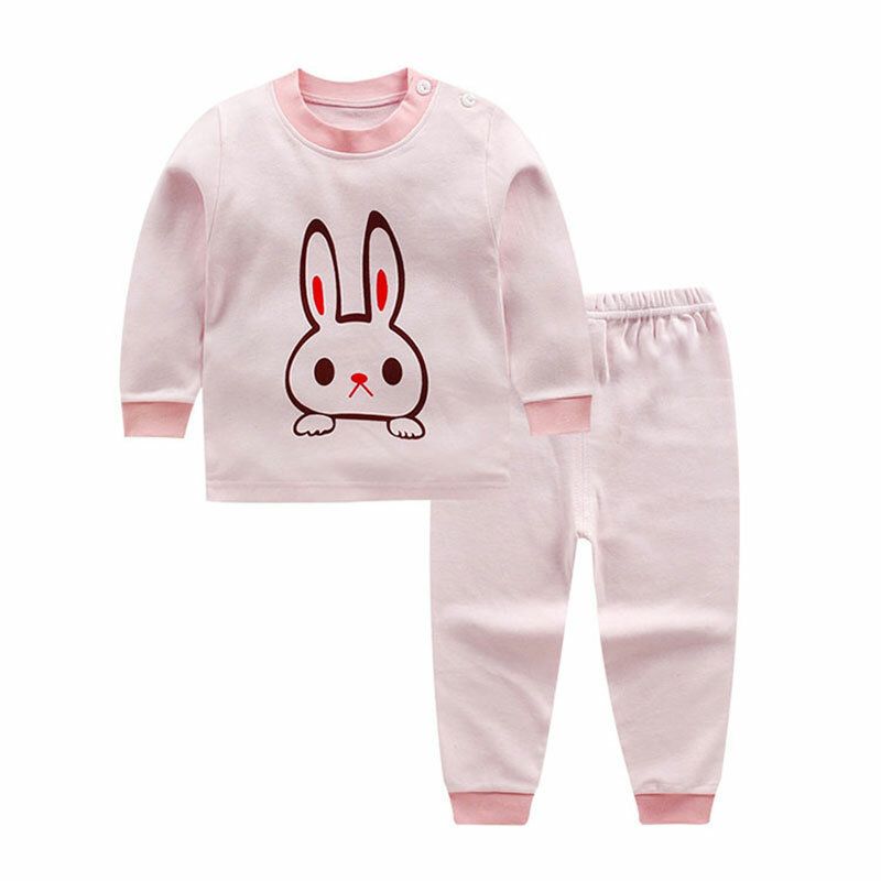Conjunto de roupas esportivas de algodão para bebês, roupas infantis para meninos e meninas, conjuntos de pijamas para primavera