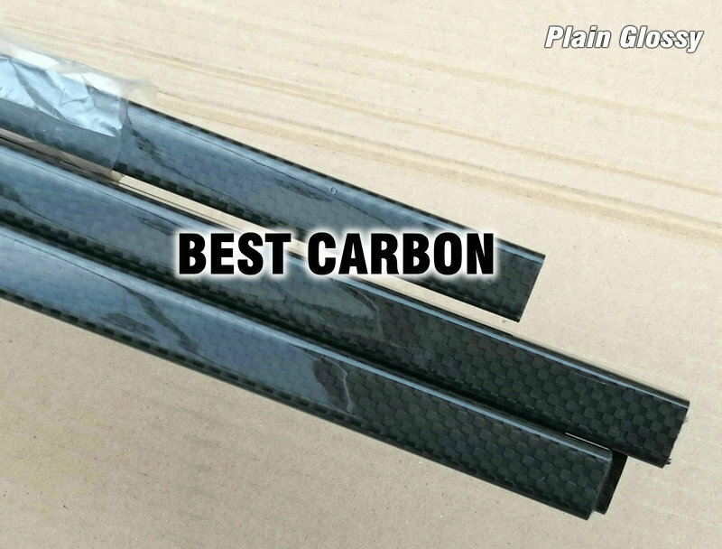 Tela de fibra de carbono 3K, 15mm x 13mm x 1000mm, cuadrada, de alta calidad, bobinado/tubo tejido, fuselaje posterior de carbono