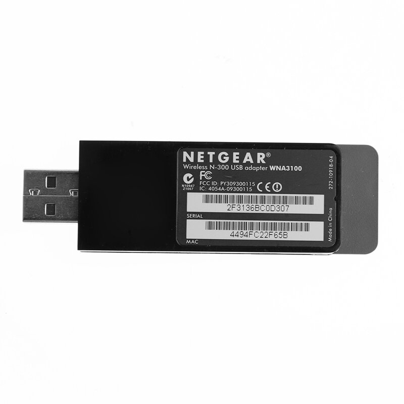 N300 Wireless USB Adapter 300M WiFi Network Card Receiver For Netgear WNA3100 IEEE 802.11 b/g/n 2.4GHz Black