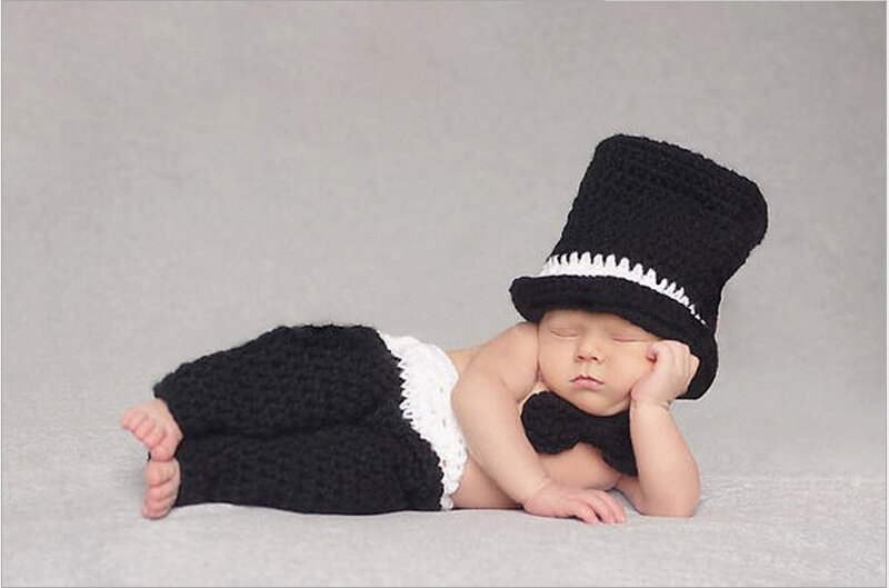 Accessoires de photographie pour bébé, accessoires Photo pour nouveau-né, Crochet tricoté