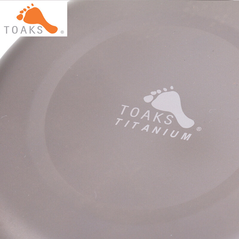 TOAKS PLT-190 Ultralight Titanium Plate Outdoor Camping Cookware Dishes Eco-Friendly Kitchenware Dinnerware Tray 61g D190mm