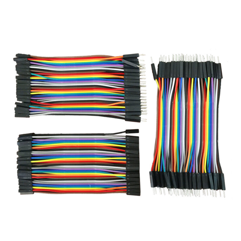 Dupont Line-Cable de puente de 10cm + MF + FF, para proyectos de bricolaje de Arduino Brearboard, 120 unidades