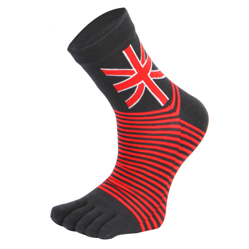 3 Pair Cotton Business Socks Men Fashion Crew Five Finger Socks Male Brand Casual Toe Socks Men Thermal Warm Socks British style
