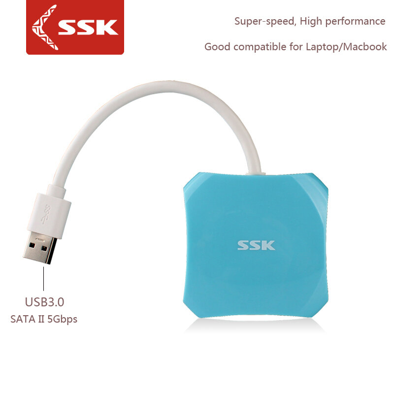 Concentrador usb3.0 Ssk shu300 de alta velocidad, 4 puertos de línea, divisor de ordenador para portátil, notebook, MAC, PC, Envío Gratis