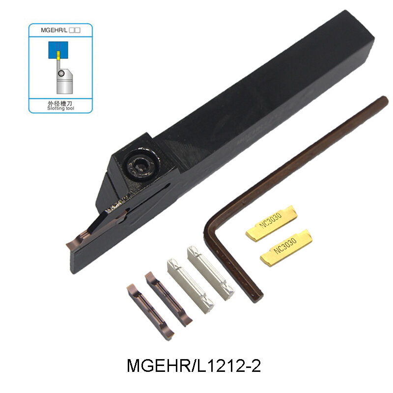 Herramienta de ranurado MGEHR1212-2 MGEHR 1212 2, herramienta de ranurado externo para insertos MGMN200 MGMN 200, MGEHL1212-2