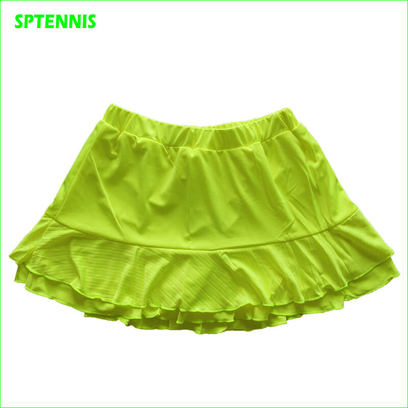 Saia de tênis feminina em camadas, saia de badminton, para corrida, esportes, verão, anti exposição