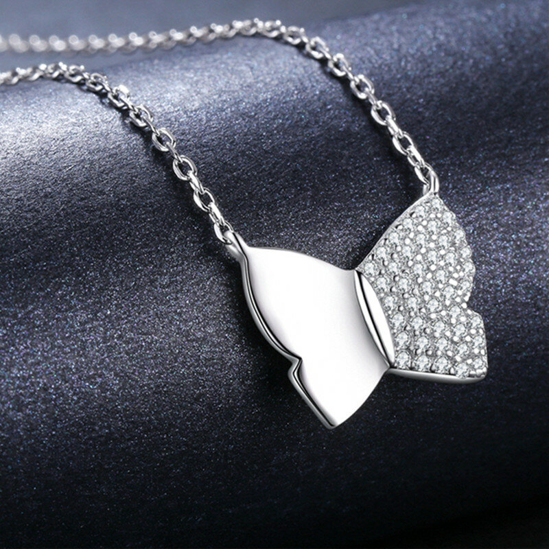 Sodrov bonito borboleta recém chegados 925 prata esterlina jóias finas na moda noivado colares & pingentes para mulher