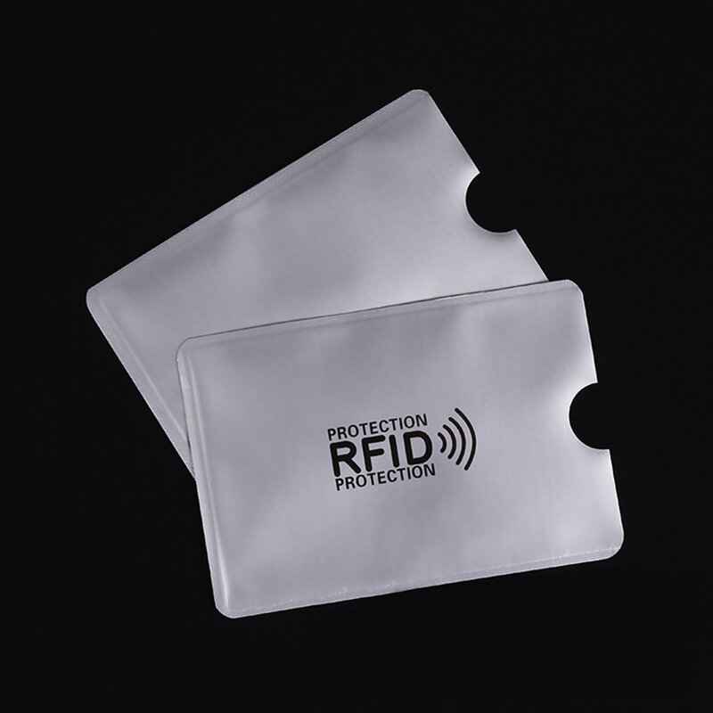 5 pcs Anti ผู้ถือบัตร Rfid NFC Reader ล็อคบัตรประชาชนกรณีโลหะป้องกันบัตรเครดิตผู้ถือ F052