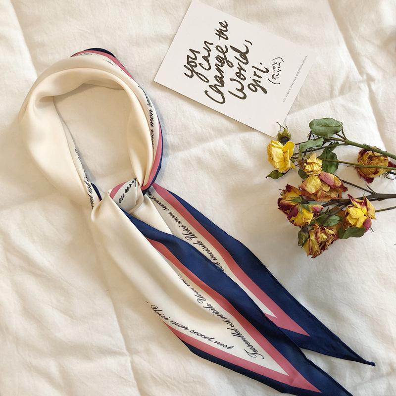 Afdrukken Hotel Ober Stewardessen Zakdoek ringen vrouwen sjaal zijde gevoel haar hals sjaals vierkante kantoor