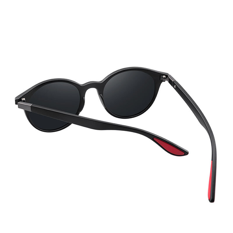 Óculos de sol polarizado clássico, óculos redondo para homens e mulheres retrô uv400
