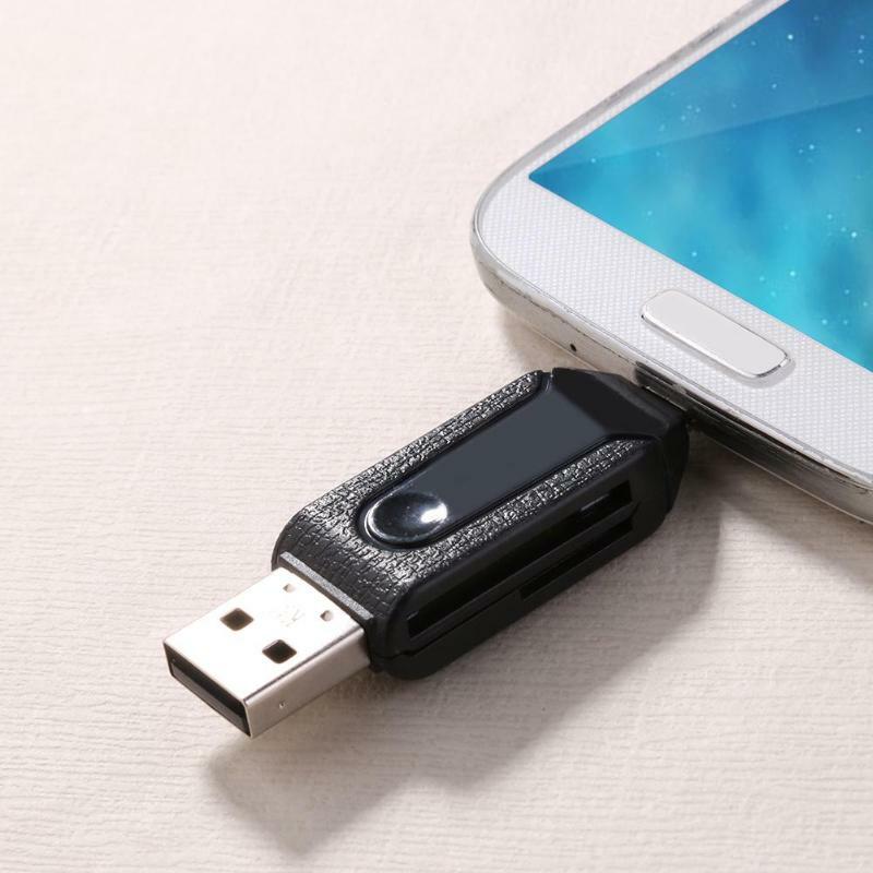 ALLOYSEED USB2.0 Micro USB OTG Card Reader TF SD Memery Card untuk PC Ponsel untuk Android Ponsel Komputer notebook