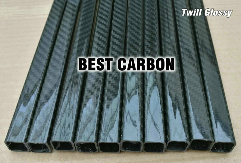 Cano quadrado de fibra de carbono de alta qualidade, tubo enrolado/tecido de fibra de carbono, lança com 15mm x 13mm x 1000mm