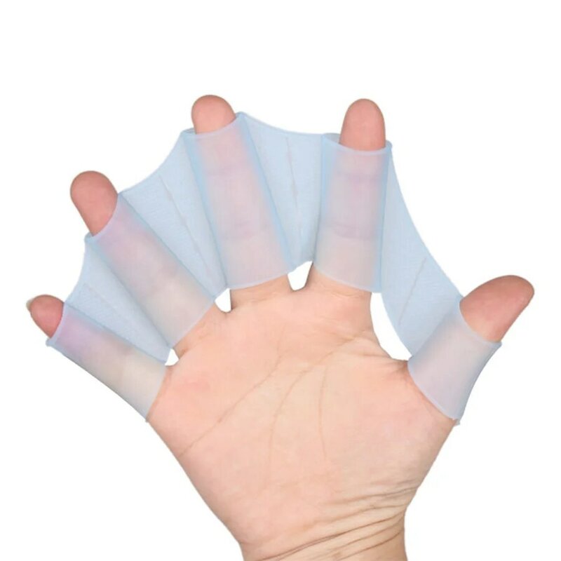 シリコンハンドスイミングフィン足ひれヤシ指水かき手袋パドルsmlパドル改善にくい水泳手袋機器