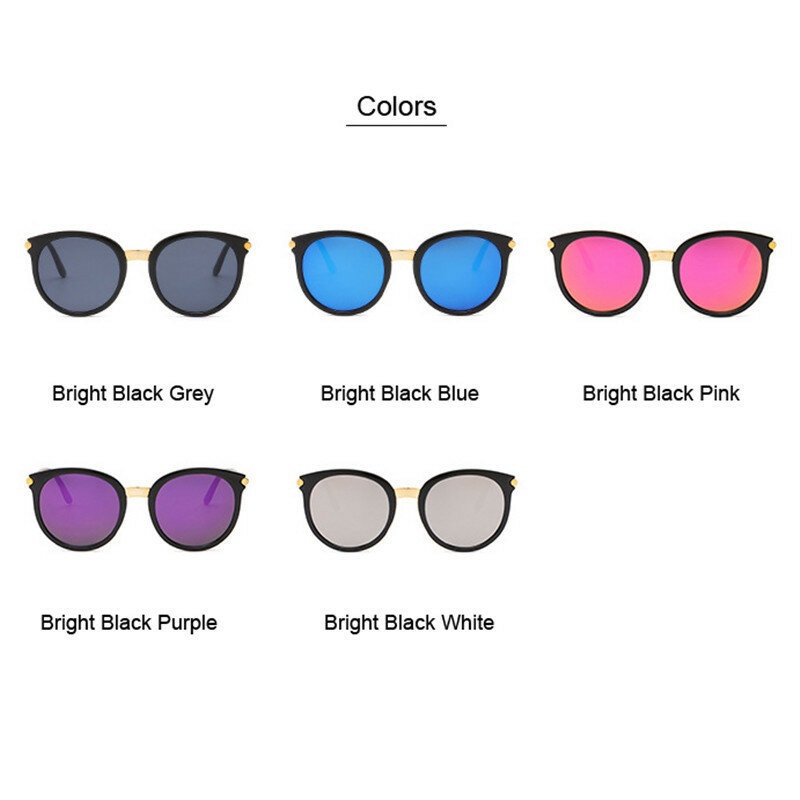 Gafas de sol de estilo ojo de gato para mujer, anteojos de sol femeninos de marca de diseñador, de lujo, Estilo Vintage, redondas, con protección UV400