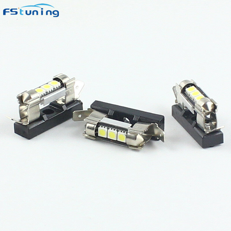 Fstuning c5w led 전구 홀더 31mm 36mm 자동차 독서 램프 led 번호판 램프 홀더 festoon 31mm 36mm 소켓 어댑터베이스