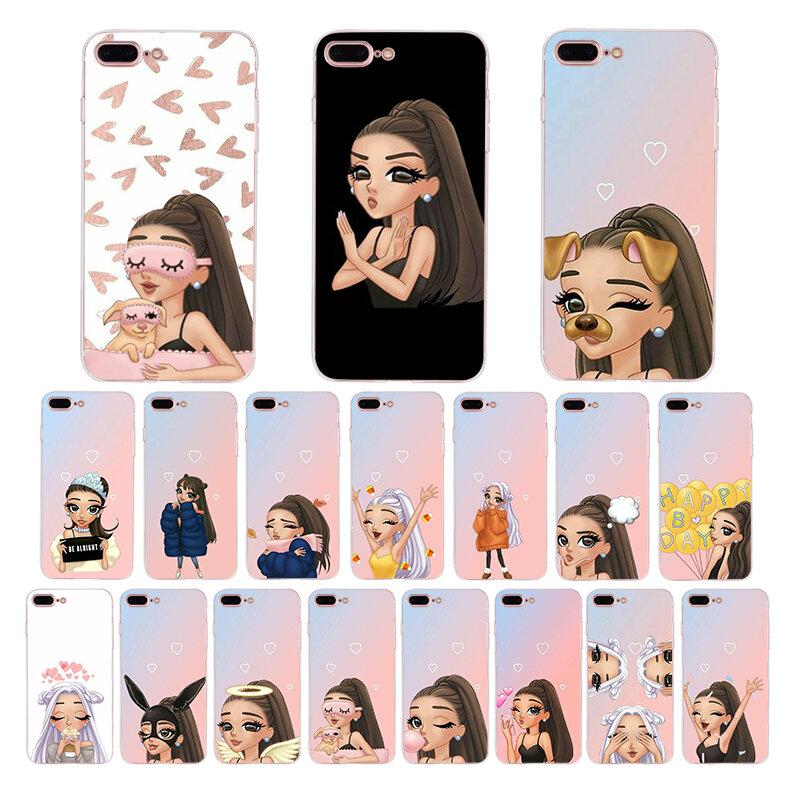 Ag Ariana Grande God Is Een Vrouw Cartoon Case Soft Phone Case Voor Apple Iphone 6 7 6S 8 plus 5 5S Se Xs Max Xr X Leuke Cover Shell