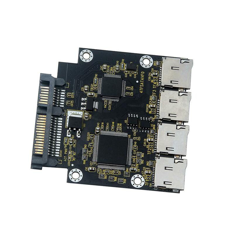 จัดส่งฟรี 4 Micro SD TF การ์ด 22Pin SATA ADAPTER CARD 2.5 "HDD Enclosure RAID 0 multi TF การ์ด SATA