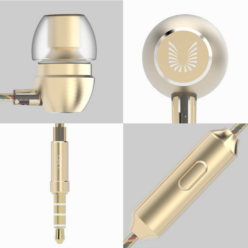 UiiSii-auriculares intrauditivos HM7/HM6, estéreo de Metal, Supergraves, con micrófono de 3,5mm, para teléfonos iPhone /Samsung IOS y Android