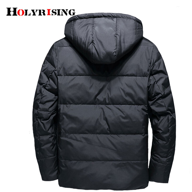 Holyrising jaqueta masculina men down jacket Men hooded down coat casaco masculino inverno Men Winter thin Duck Down18381