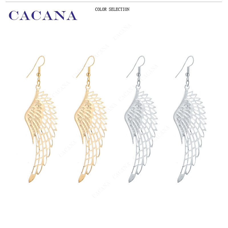 CACANA Earrings  Dangle Long Earrings With Top Quality Big Wing For Women Bijouterie Hot Sale