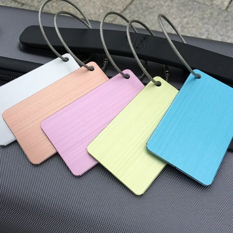 1PC Luggage Tag Aluminum Alloy Air Plane Travel Suitcase Name ID Address Label Holder Baggage Boarding Tags Travel Accessories