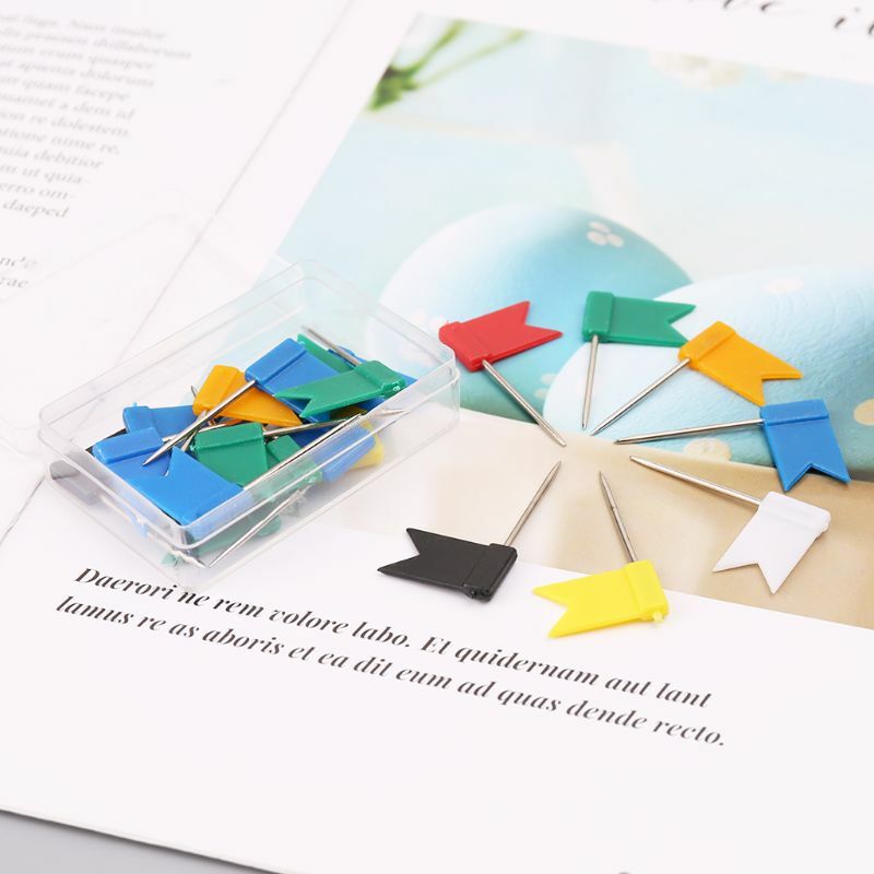 Épingles à dessin multicolores en forme de drapeau, 160 pièces, pour panneau de liège, marqueur de carte, fournitures de bureau