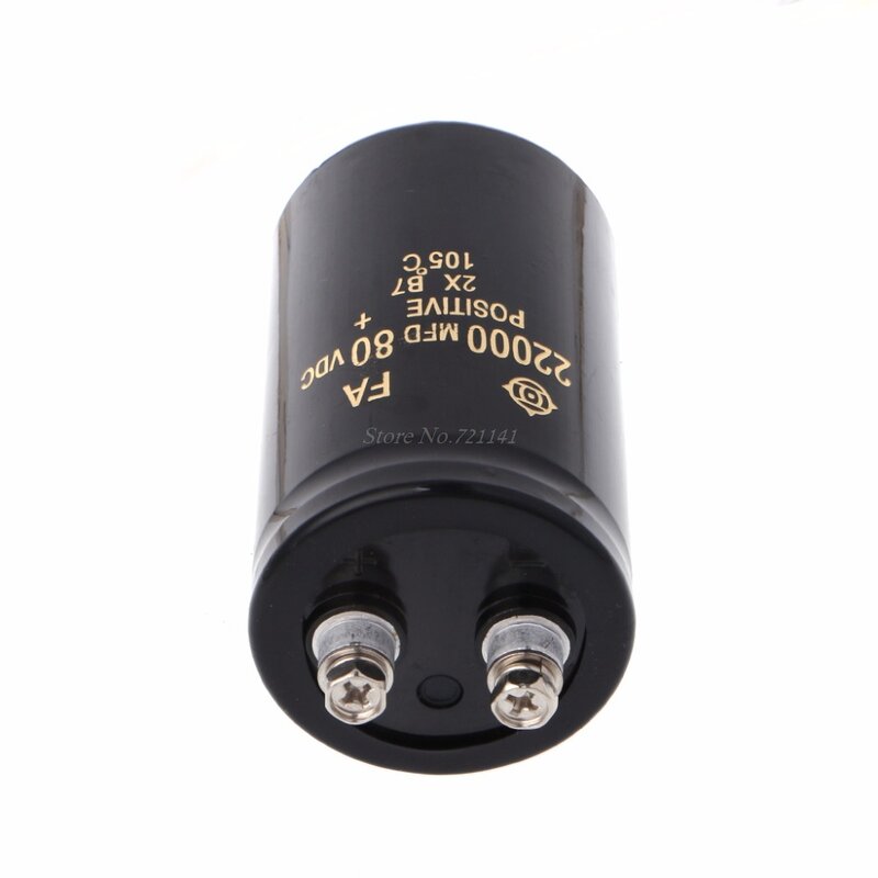 22000uF 80V Electrolytic Screw Capacitor Audio Amp Power Supply 50x80mm 105 Celsius Degree Electrolytic Screw Capacitor Dropship