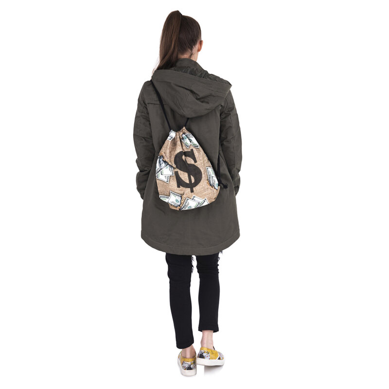 Jomtokoy nova moda feminina drawstring mochila impressão 3d viagem softback feminino sacos de cordão skd27134