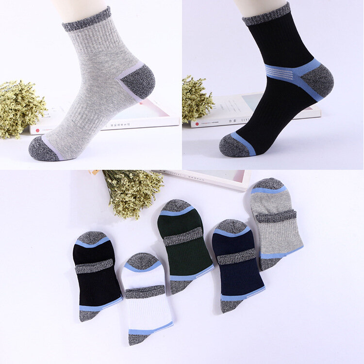 5 pairs/lot CoolMax Cotton Quick Dry Short Socks Men's Colorful Casual Male Cotton Socks Breathable Fashion Brand Socks
