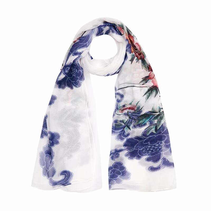 2019 High quality 100% mulberry silk scarf natural real silk Women Long scarves Shawl Female hijab wrap Summer Beach Cover-ups