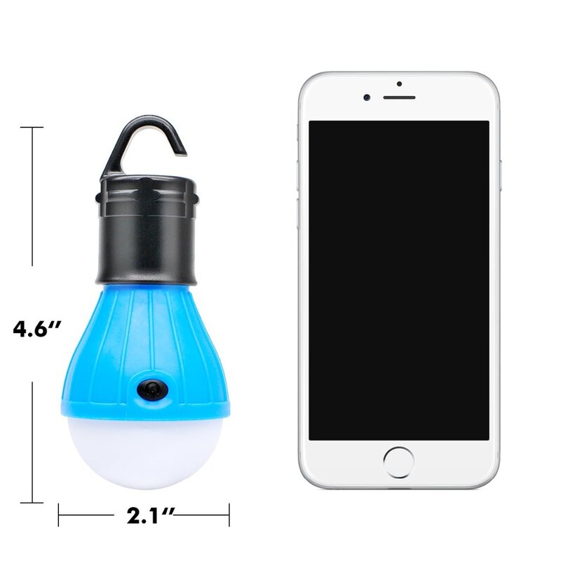 1 Piece EDC Outdoor Camping Tent Accessory Lamp Tent Emergency Light Bulb Hanging 3LED Night Light Mini Portable Travel Tools