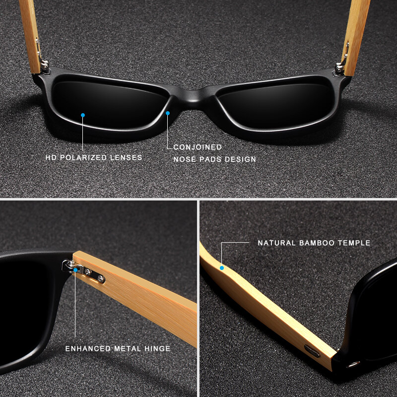 Gafas de sol de bambú para hombre y mujer, lentes de sol de diseño todo en KINGSEVEN, polarizadas, Vintage, de viaje, con espejo